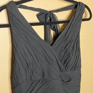 100% Silk Marilyn Monroe Black Halter Evening Dress